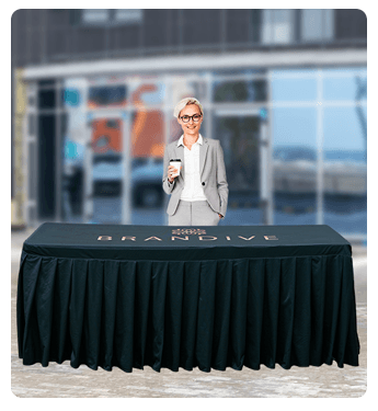 trade show table skirts