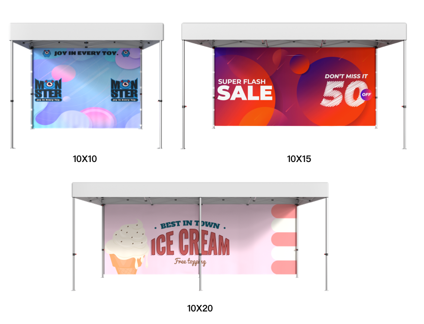 dye sublimated event canopy tents