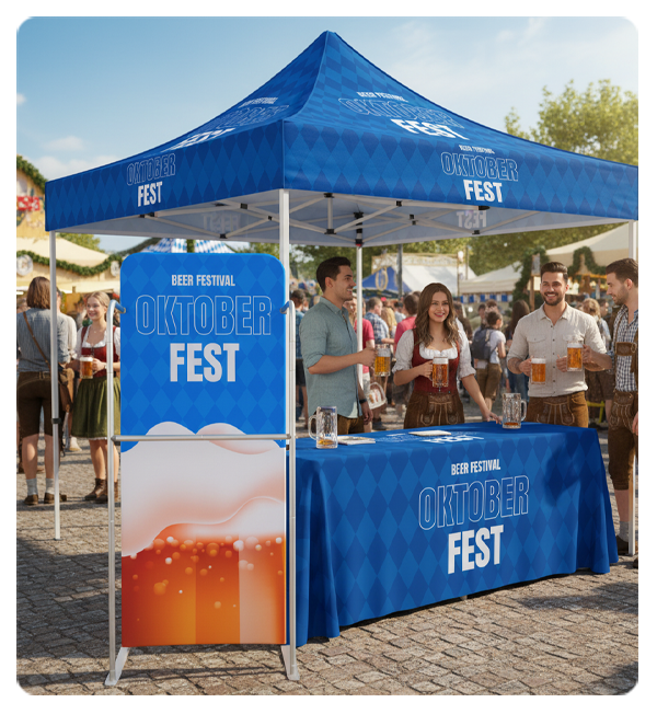 Trade Show Pop Up Tower with Portable Aluminum Tubes